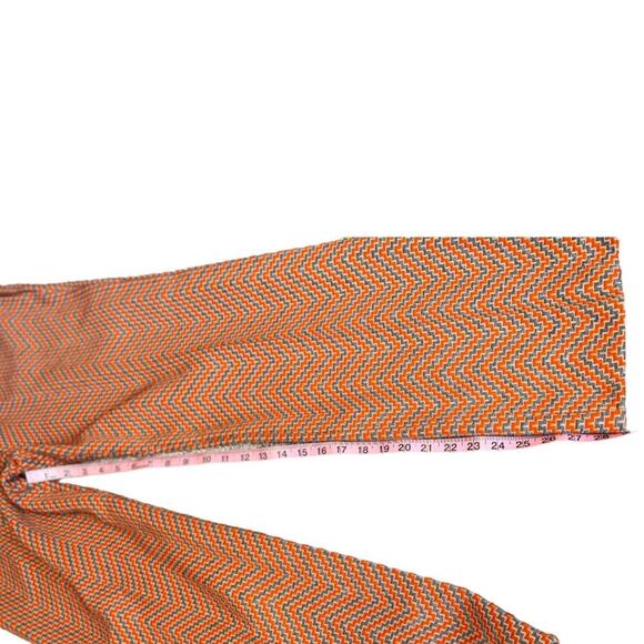 Vintage Queen Casuals Orange Gray Herringbone Flaired Pants vint size 13 fits 6 - Picture 5 of 8